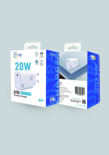NINE USB WALL CHARGER WHITE  GO POWER ONE PD 20W EU