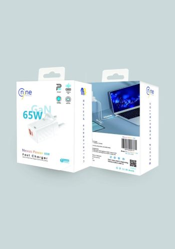 NINE USB WALL CHARGER FREE GO TWO PORT RETRACTABLE ( PD) 65 W UK