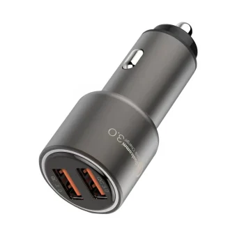 NINE DOUBLE USB ALUMINUM ALLOY CAR CHARGING