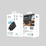 NINE USB WALL CHARGER BLACK   GO POWER ONE PD 20W EU