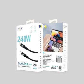 NINE CABLE DUOLINK  240 W   TYPE C  TO TYPE C  (2METERS)